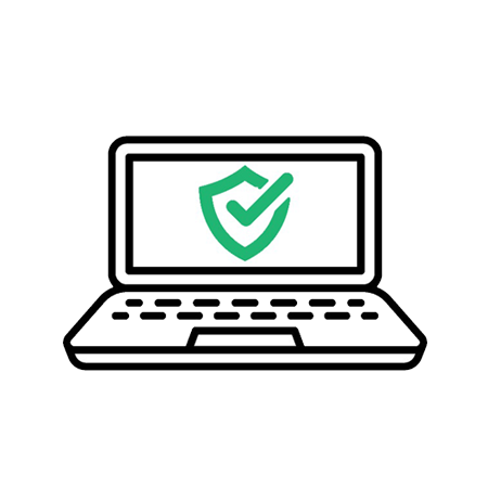 Laptop with checkmark